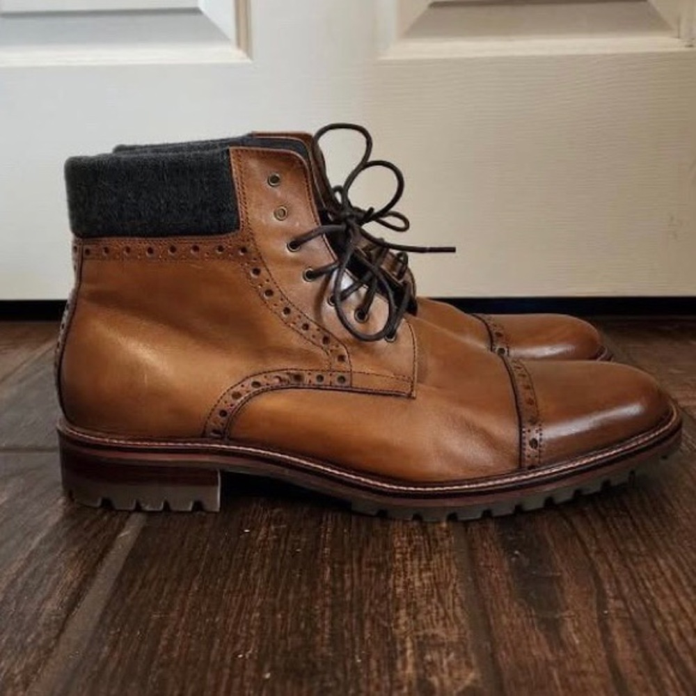 Johnston & Murphy Brown Leather boots sz 14
